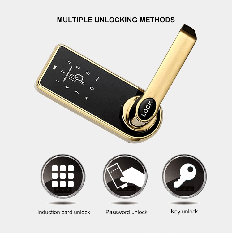 L818 Full Touch Screen Digital Electronic Indoor Lock Office Smart Card Lock Interior Door Security Lock