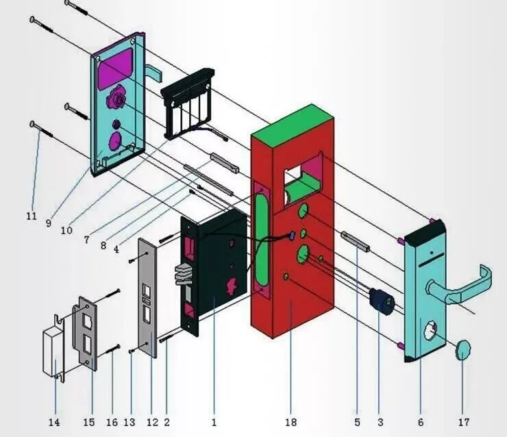 Key, IC Card, Password and Scan Qr Code Home Hotel Smart Lock APP Digital Door Lock