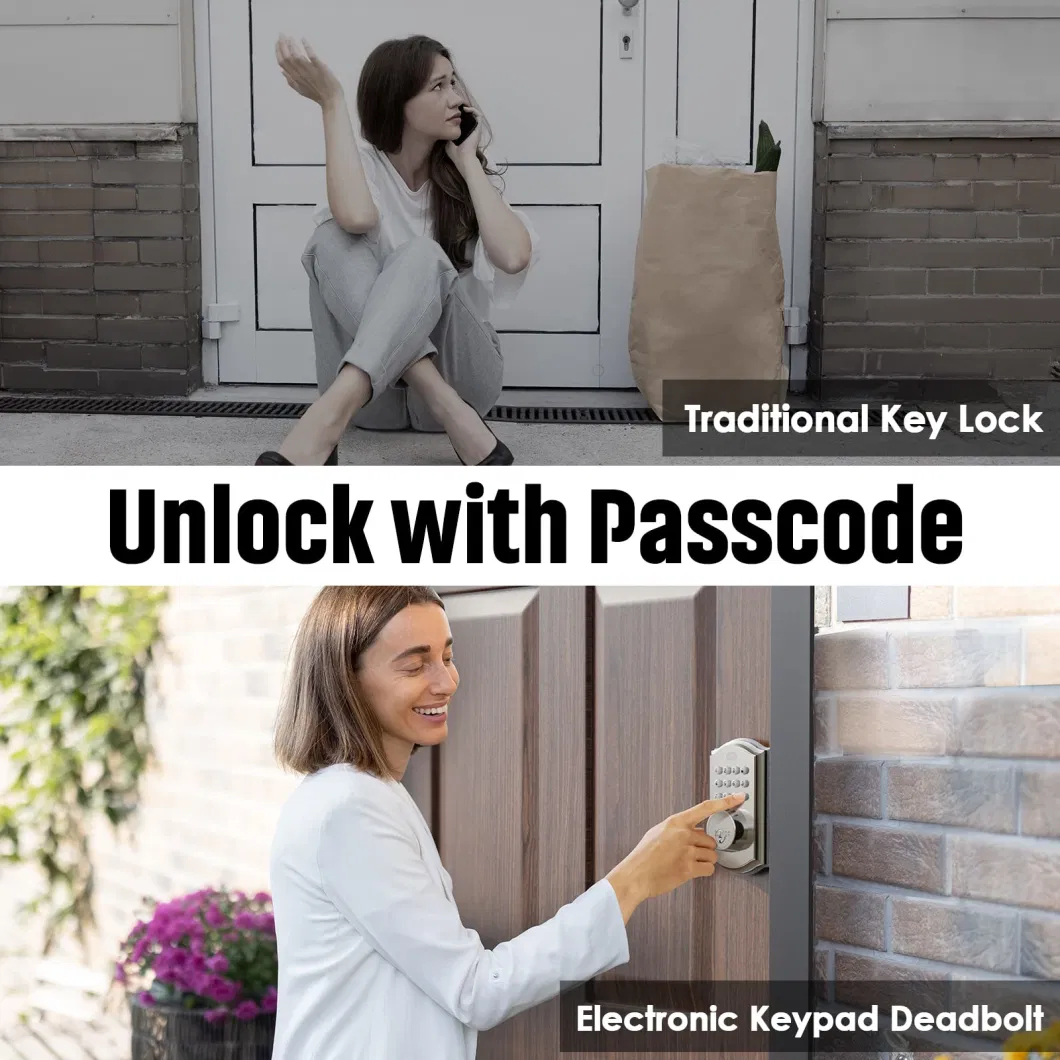 Keyless Entry Electronic Keypad Deadbolt Door Lock for U. S Market