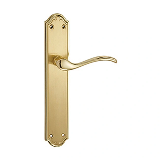 Interior Bedroom Door Cover Lock Lever Handles with Long Plate