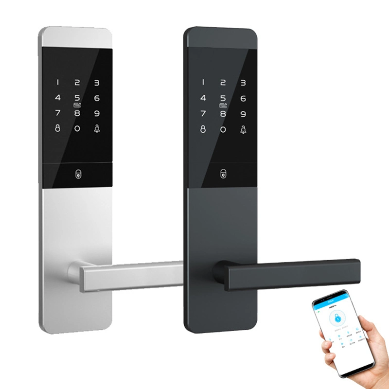 Electronic Bluetooth Ttlock APP Smart Lock Biometric Fingerprint Lock IC Card Key Code Door Lock for Front Door Home Office