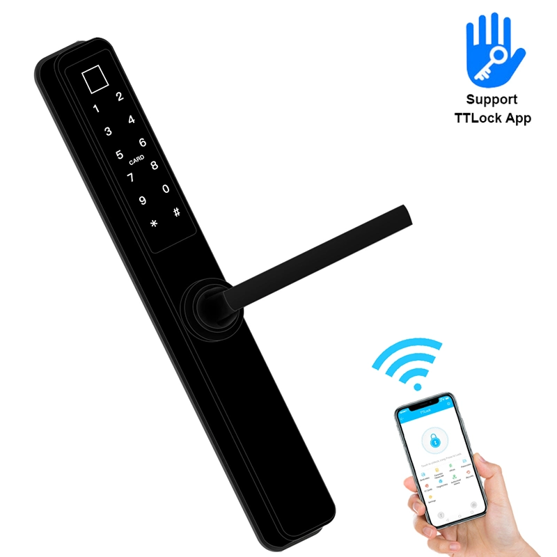 Ttlock APP Smart Lock Fingerprint Door Lock with 2885 3585 4585 EU Standard Mortise for aluminum Doors Sliding Doors