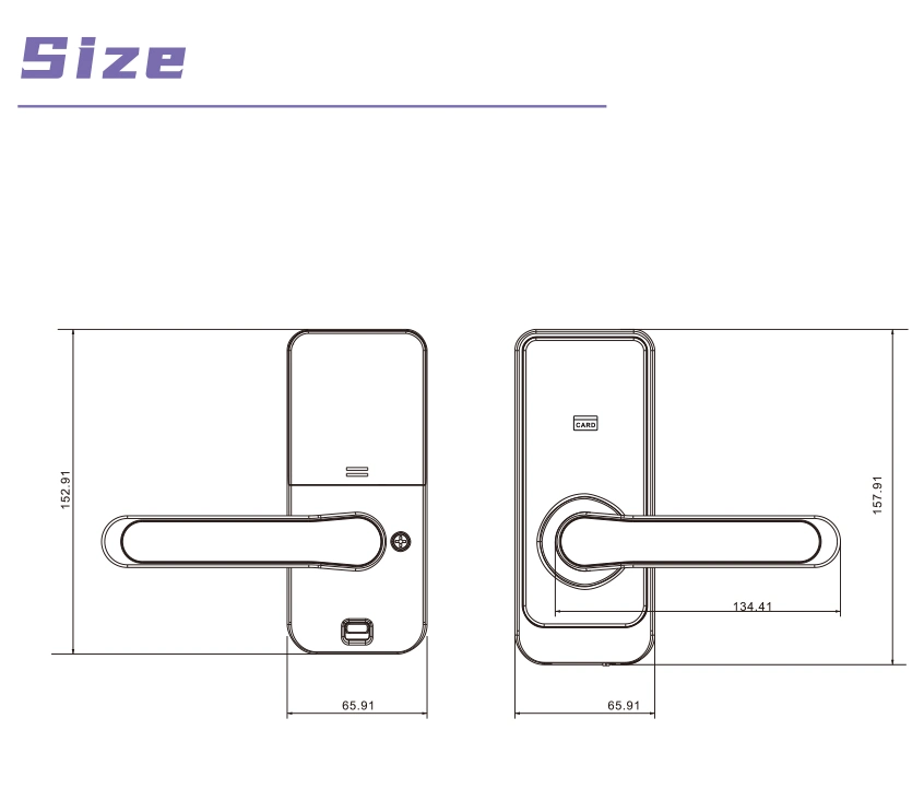 High Quality American Standard Mortise Electronic RFID Key Card Hotel Door Lock with Management Software System