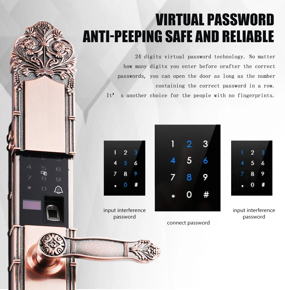 Office Apartment Interior or Wooden Door WiFi Fingerprint Smart Lock