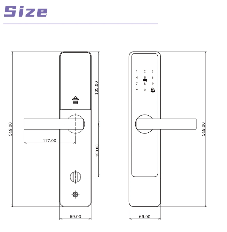 High Security Wireless Digital Door Lock Keyless WiFi APP Tt Lock Smart Home Electronic Combination Door Locks