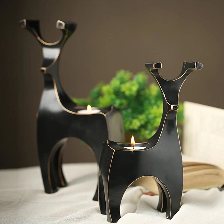 Classic and Noble Design Resin Elephant Figure Candle Holders for Home Coffee Table Decor