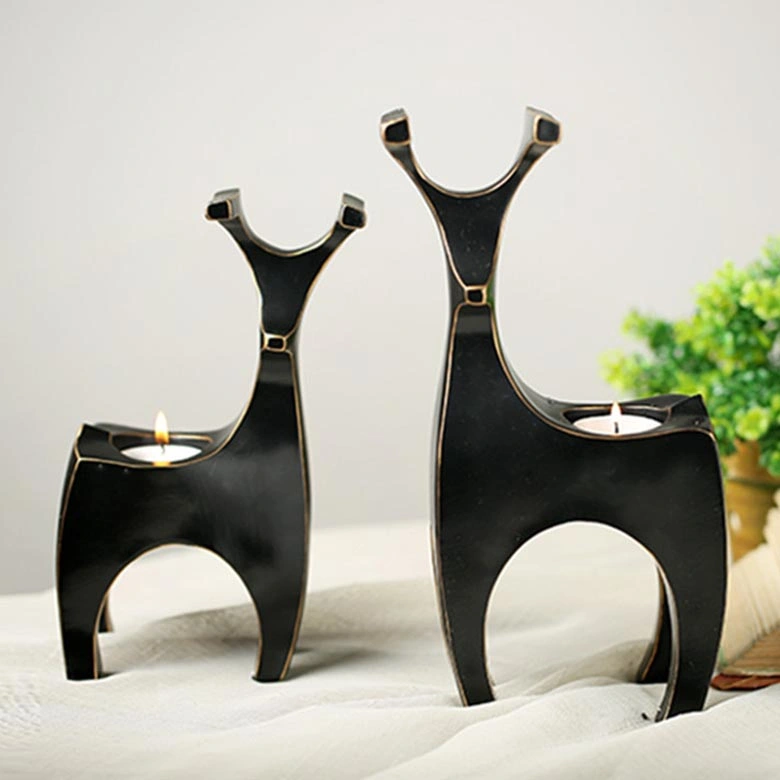 Classic and Noble Design Resin Elephant Figure Candle Holders for Home Coffee Table Decor