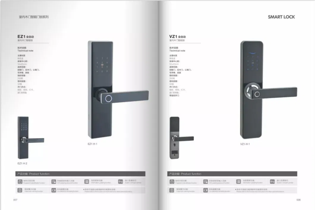 Intelligent Face-Open Fingerprint Password Smart Lock (SIN A412)