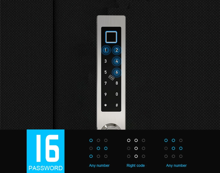 Sliding Door Smart Bluetooth Electronic Password Fingerprint Lock with Phone Ttlock APP