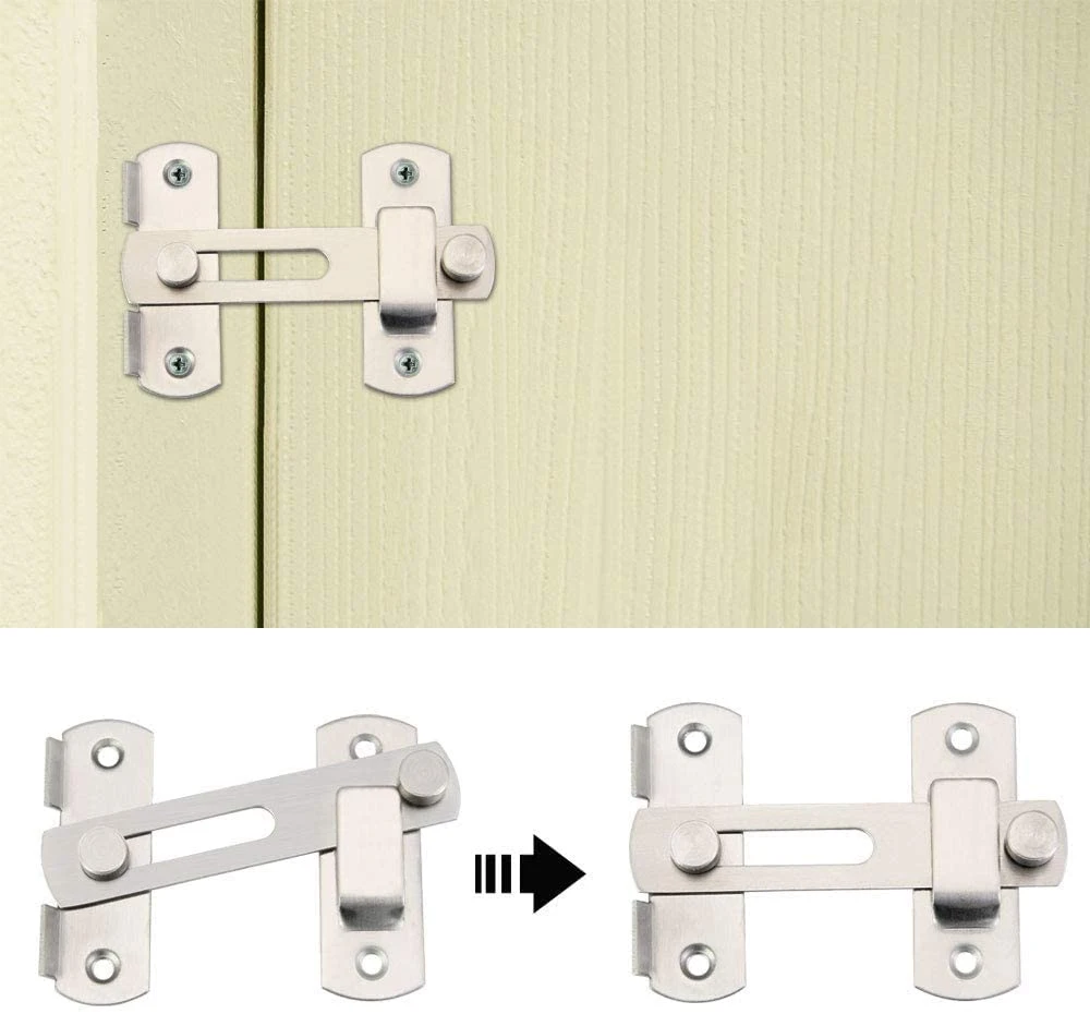 Stainless Steel Home Safety Gate Door Bolt Latch Slide Lock Hardware