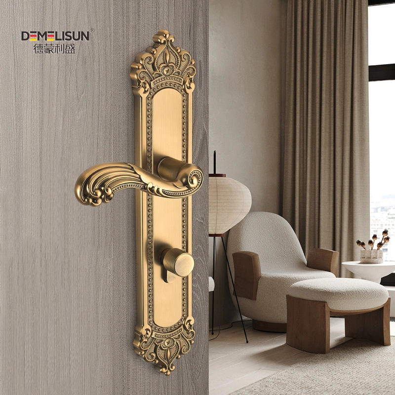 Zinc Alloy Heavy Duty Thumb Door Lever Handle with Plate (Kry-052)