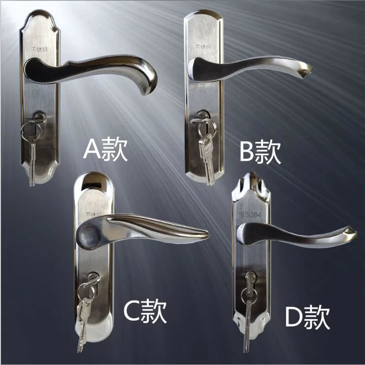 European Home Interior Decoration Bedroom Aluminum Hardware Handles Lock Set and Door Handle