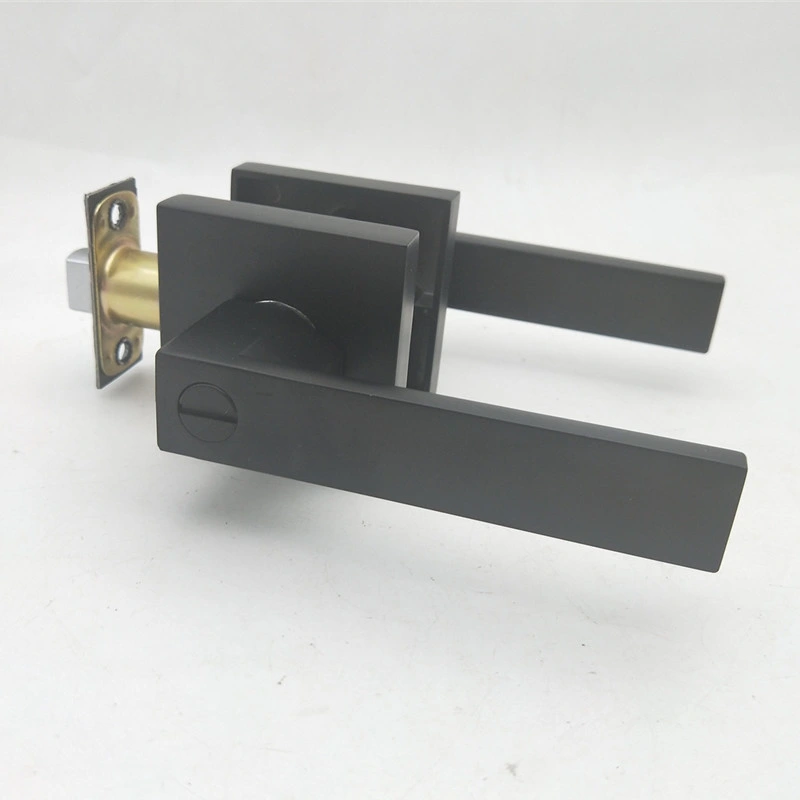 New Design Door Handle Tubular Black Room Aluminum Lever Lock