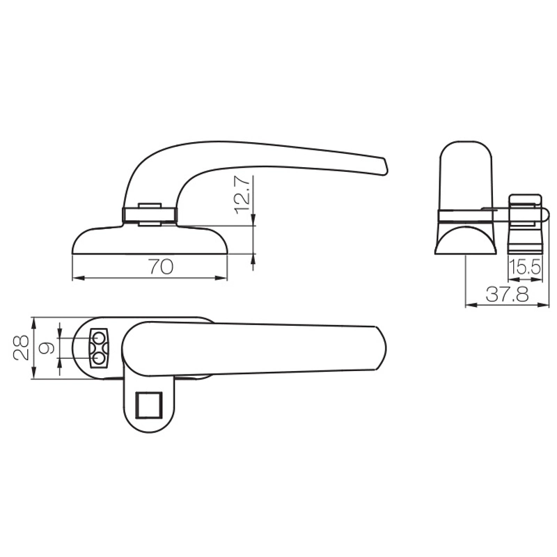 Chinese Supplier Window and Door Accessories OEM Handle Lockable Handle