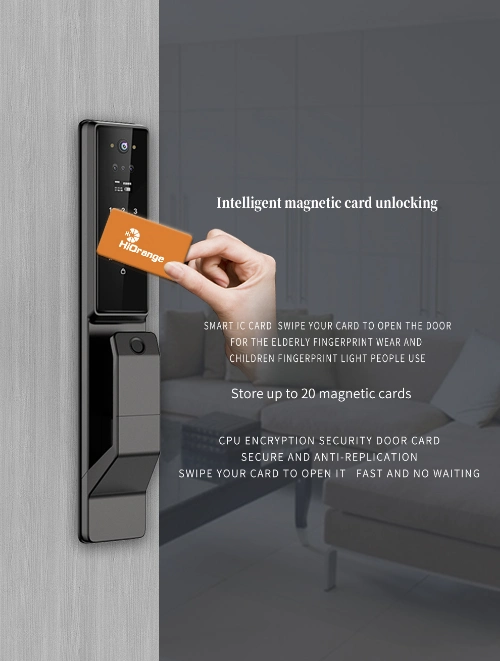 WiFi Tuya APP Control Door Handle with Camera Fingerprint Smart Door Lock