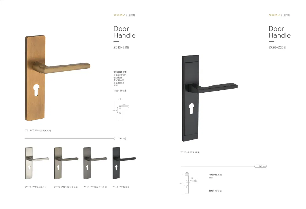 High Quality Zinc Alloy Mortice Door Lock Rosette Handle