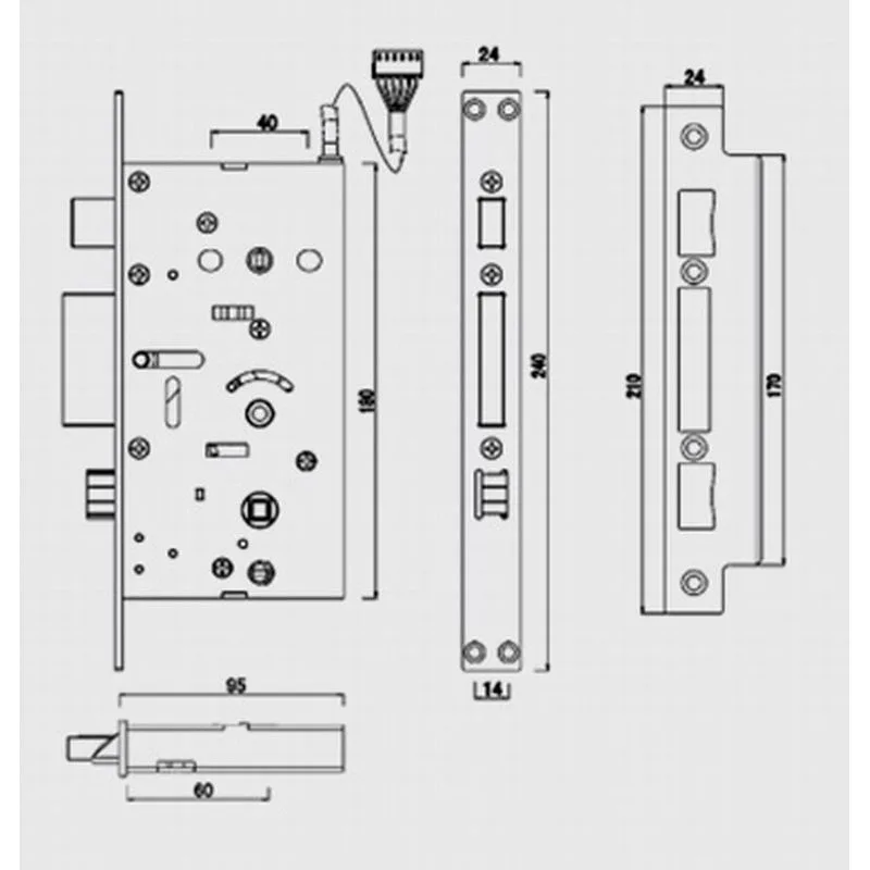 Auto Fingerprint Touch Password Keyless Smart Digital Door Lock