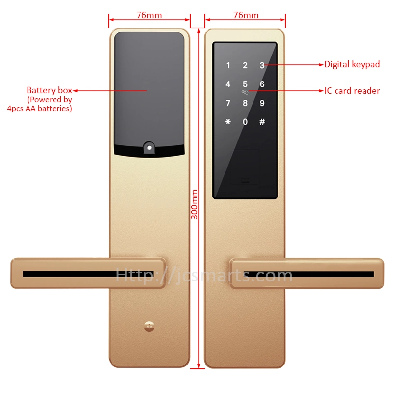 Stainless Steel Digital Keypad Hidden RFID Card Reader Electric Lock