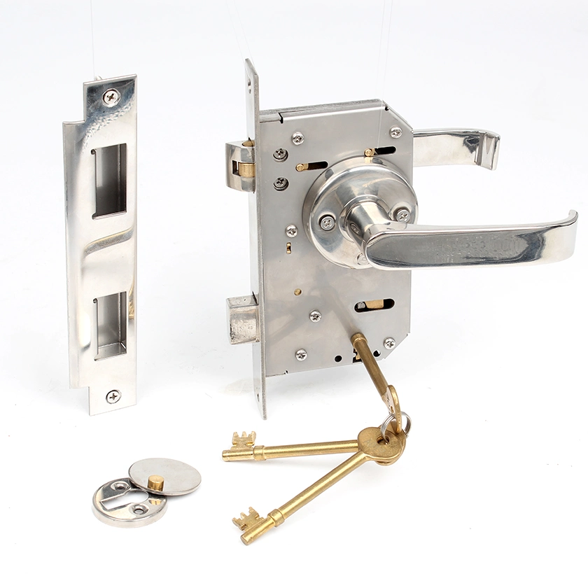 Lever Tumbler Mortise Locks Lever Handle 2410# S. Steel