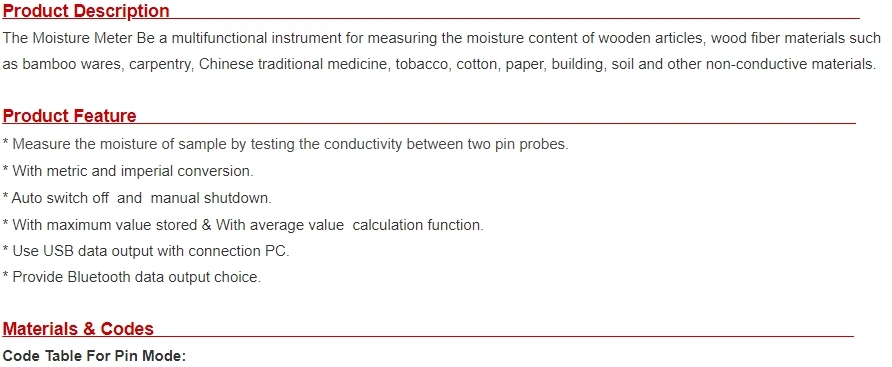 Am-128p Grain Moisture Tester Meter Gauge