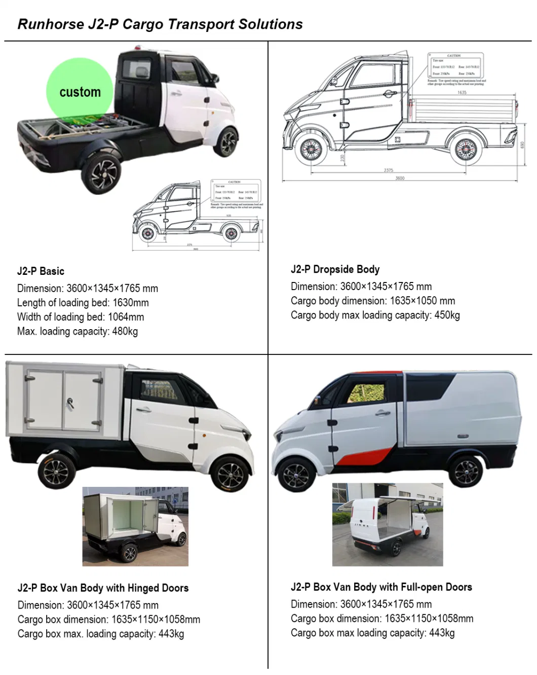 Enclosed Cabin Electric Smart Cargo for Delivery