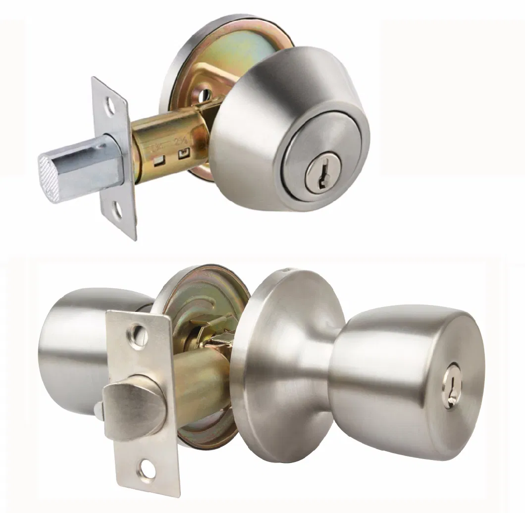 Cylindrical Tubular Fireproof Interior Door Knobs Lock Knob Door Lock