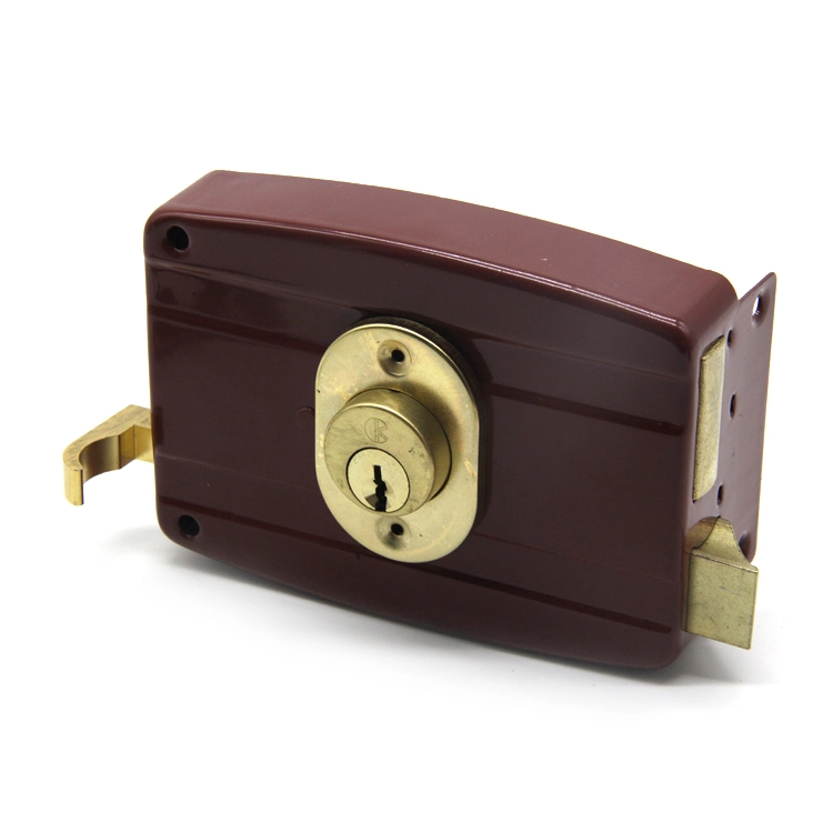 Wooden Door Brass Latch Rim Door Locks with 120mml Case