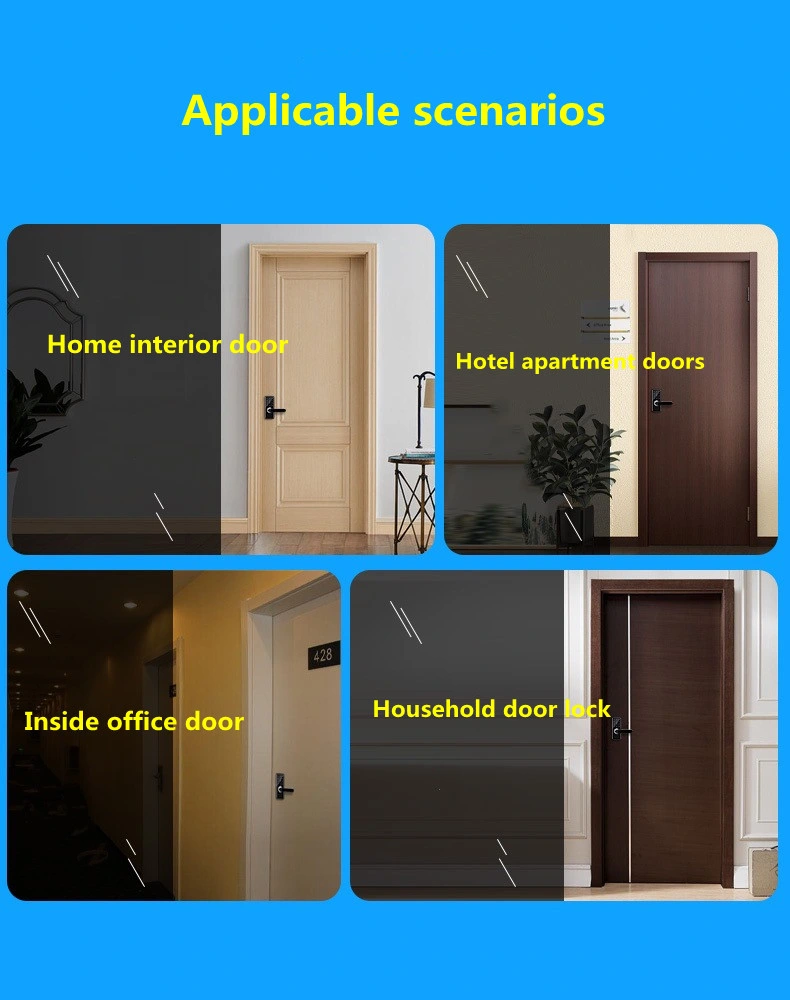 Smart Remote Keyless Intelligent Biometric Lever Door Electronic Card Door Lock Hotel Security System