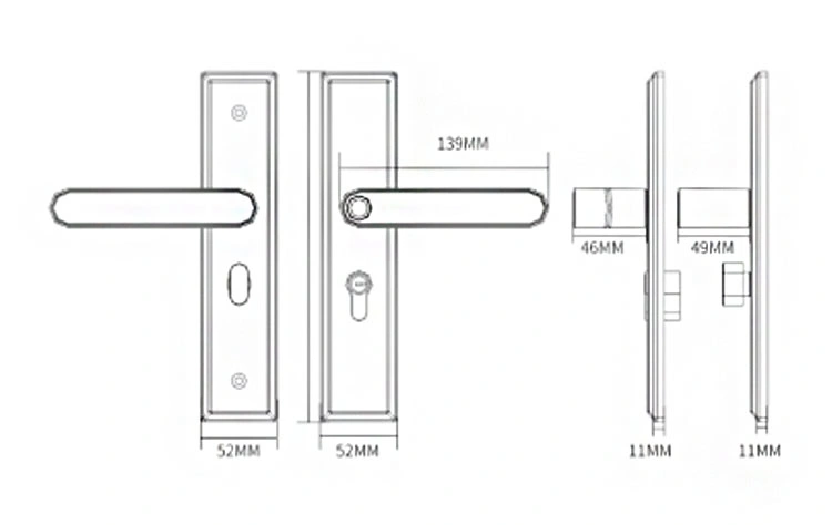 Biometrics Tt Lock APP Double Fingerprint Door Lock Smart Door Lock