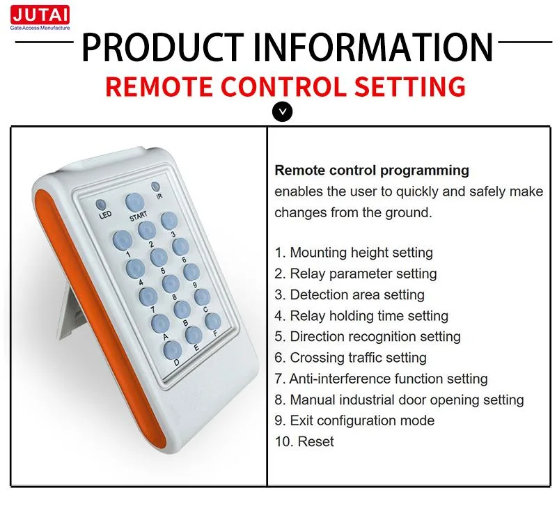 Jutai Motion Detector Digital Sensor PIR Sensor Temperature Industrial Reversing Factory