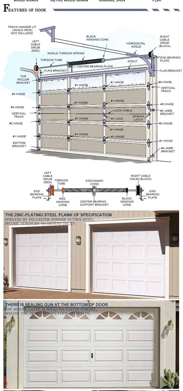 Golden Supplier Carriage House Entry Garage Door Hurricane Rated China Wholesale Folding Aluminium Garage Door