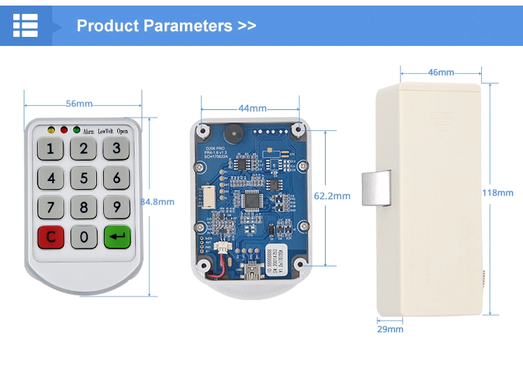 Cl-110 Electronic Cabinet Lock Support Smart RF Card Swipe to Open The Door