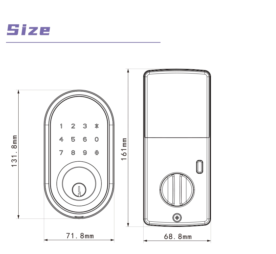 Quick Installation Electronic Locks Smart Lock Digital Deadbolt Cerraduras Inteligentes WiFi Tuya APP Dead Bolt Smart Door Lock