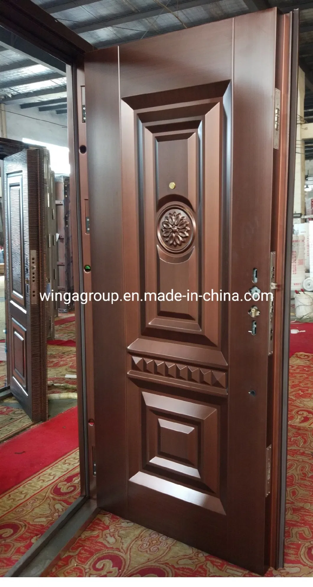 Villa Popular Outside Steel Alloy Security Metal Copper Door W-Stz-11