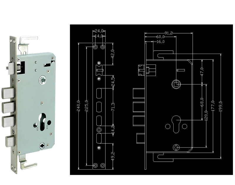 Stainless Steel Electronic Deadbolt Ttlock APP Digital Smart Lock