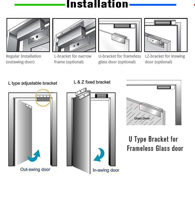 Fail Safe 12V/24V Maglock Em Lock Wooden Double Door Magnetic Electromagnetic Lock