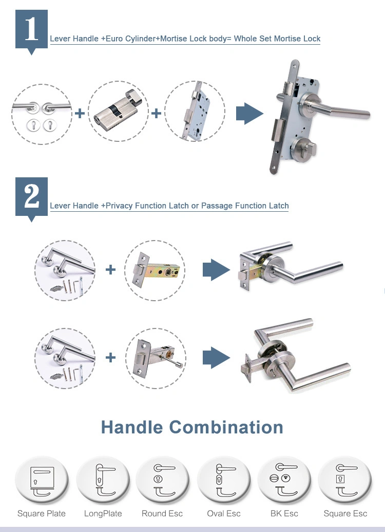 Simple Italian Design Zinc Alloy Die Casting Door Handle/Door Locks and Handles