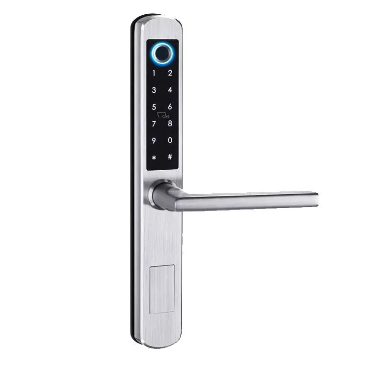 Fingerprint Smart Door Lock Keyless Entry, Keypad Door Lock with Handle, Weatherproof Digital Electronic Door Lock Security