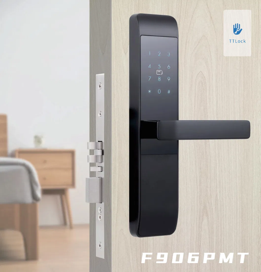 Home Smart Digital Code Electric Tt Lock APP Card Password Mechanical Key Smart Lock