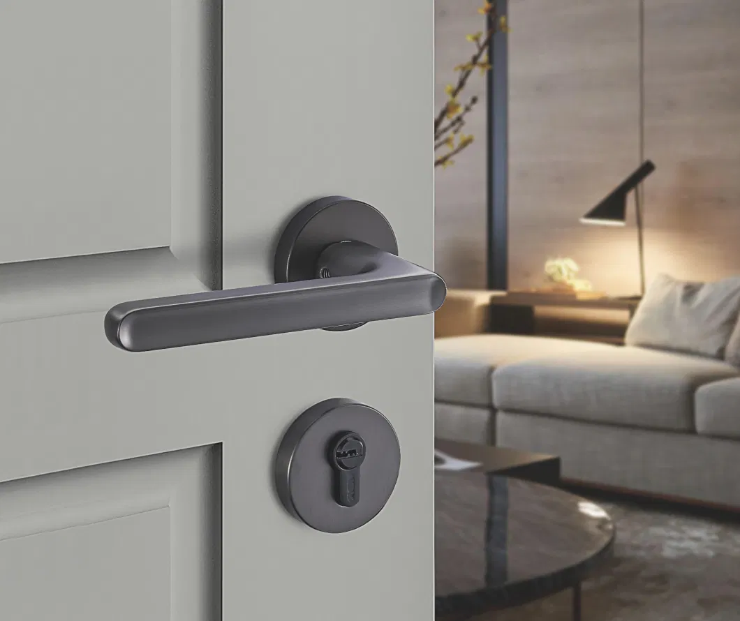 Room Handle Mortice Home Door Lock with Key Interior Zinc Material Door Handle Lock-R30-H024