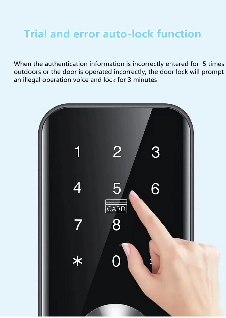 Ttlock Smartlock Password Keyless Entry Cerradura Inteligente Card Fingerprint Electronic Front Door Lock Smart Door Lock