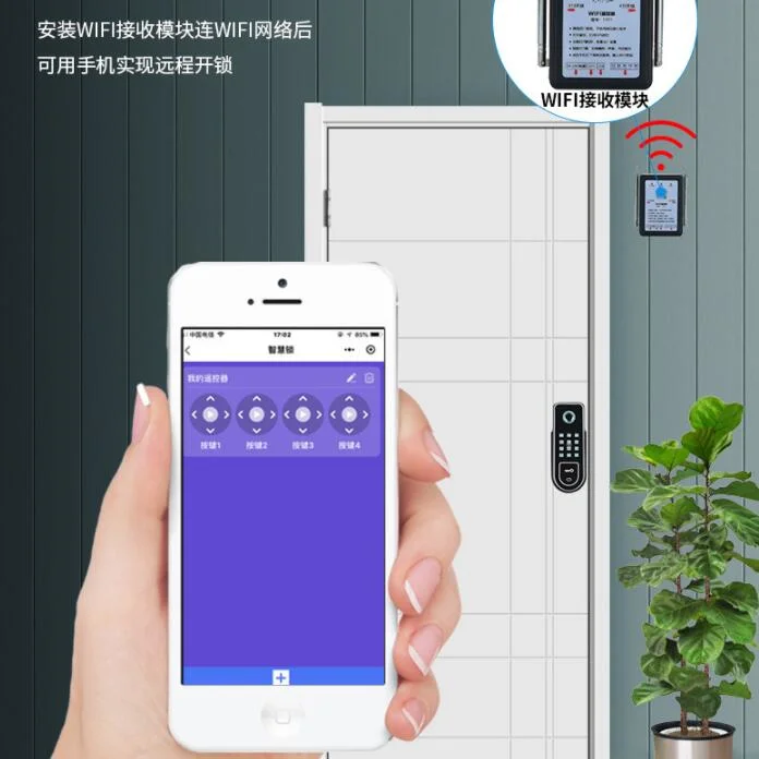 Safe Gate Security Key Remote APP Rim Smart Door Lock