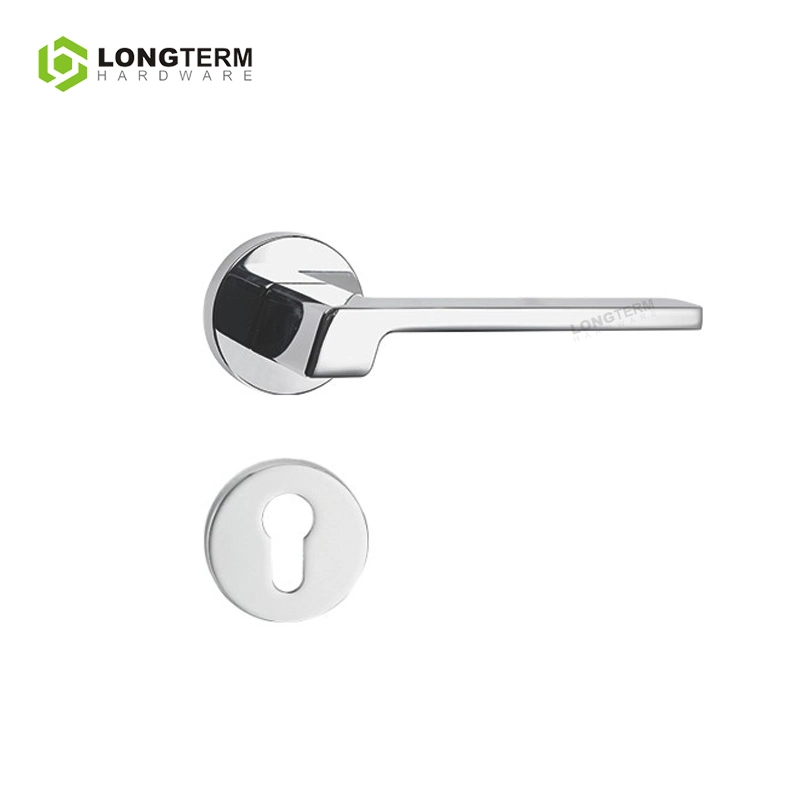 Luxury Zinc Alloy Bedroom Wooden Security Door Lock Lever Set Entry Door Handle Lock