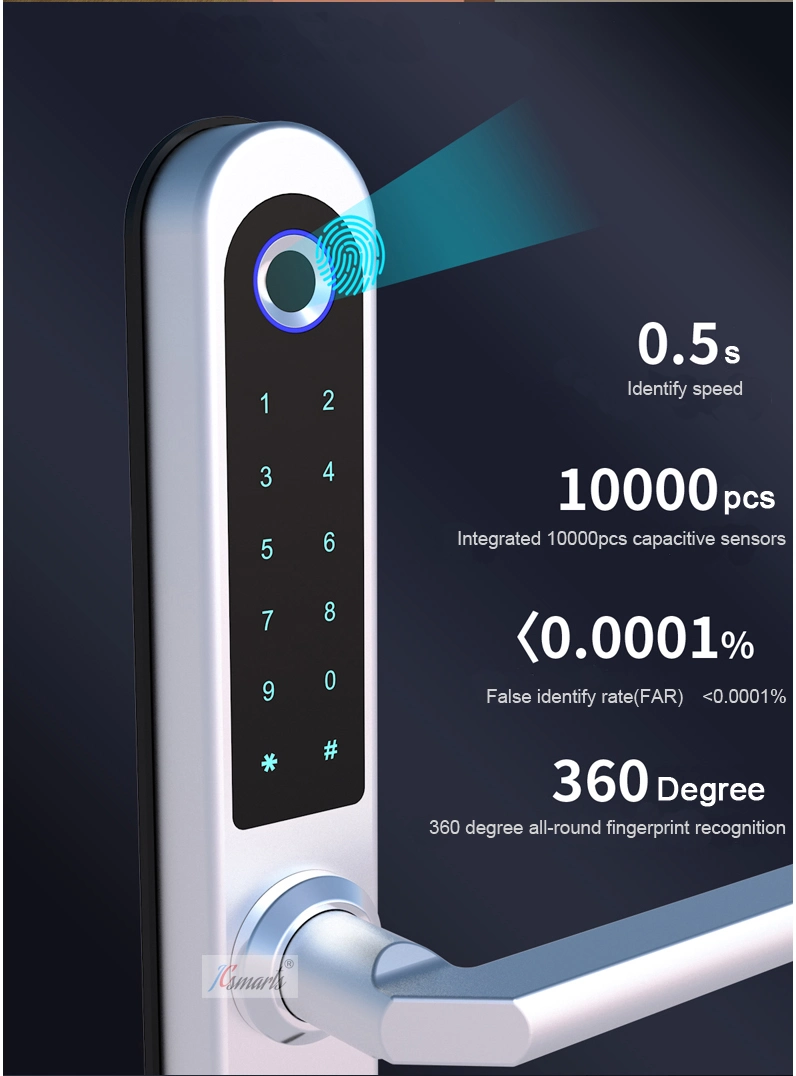 Apartment Keyless Security Electronic Fingerprint Lock with Tuya APP