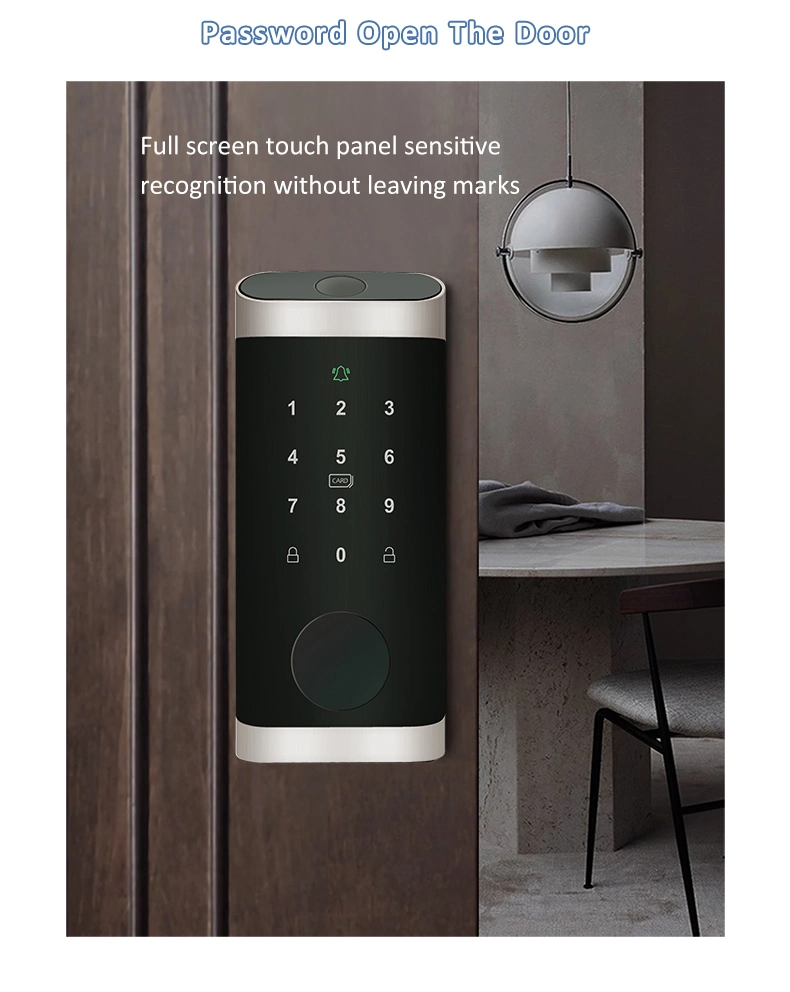 Smart Home Tuya APP Control Door Lock Intelligent Fingerprint Key Password Card Smart Door Lock