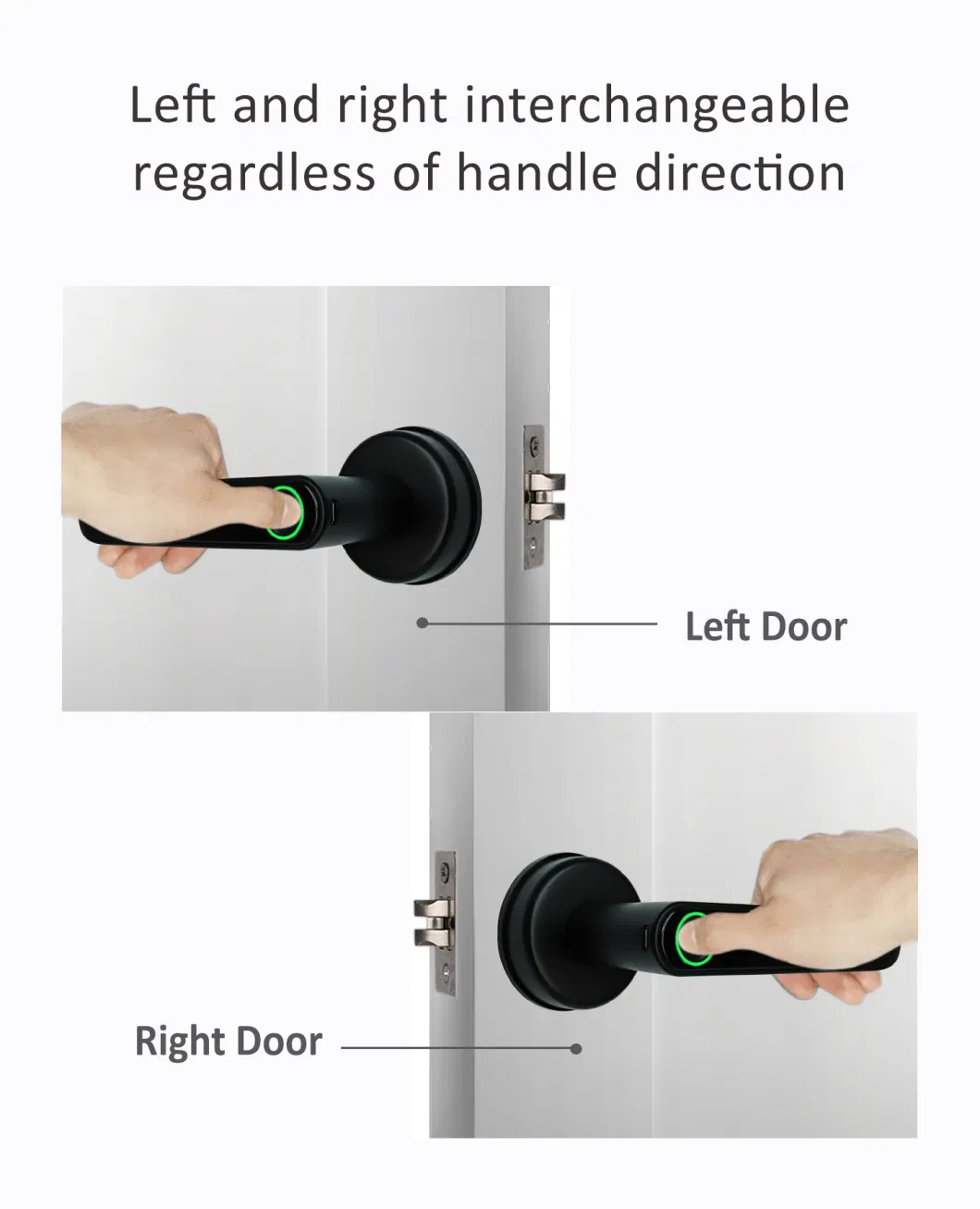 Home Digital Door Lock Level Smart Lock Biometric Keyless Entry Door Handle Fingerprint Lock