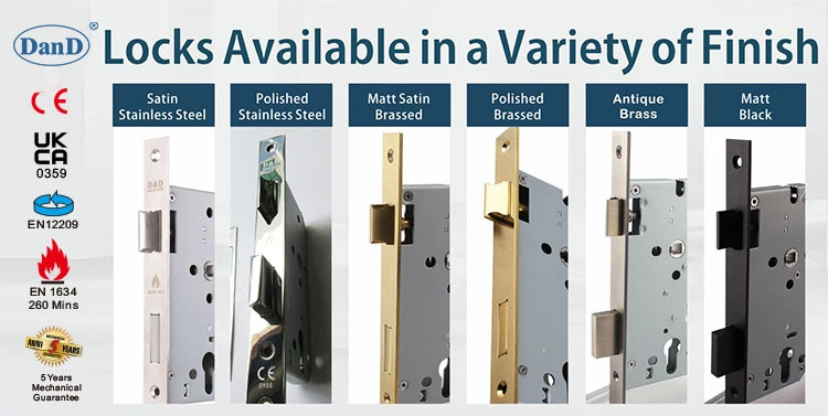 BS En12209 Fire Exterior Door Commercial Mortise Key Deadbolt Sash Lock