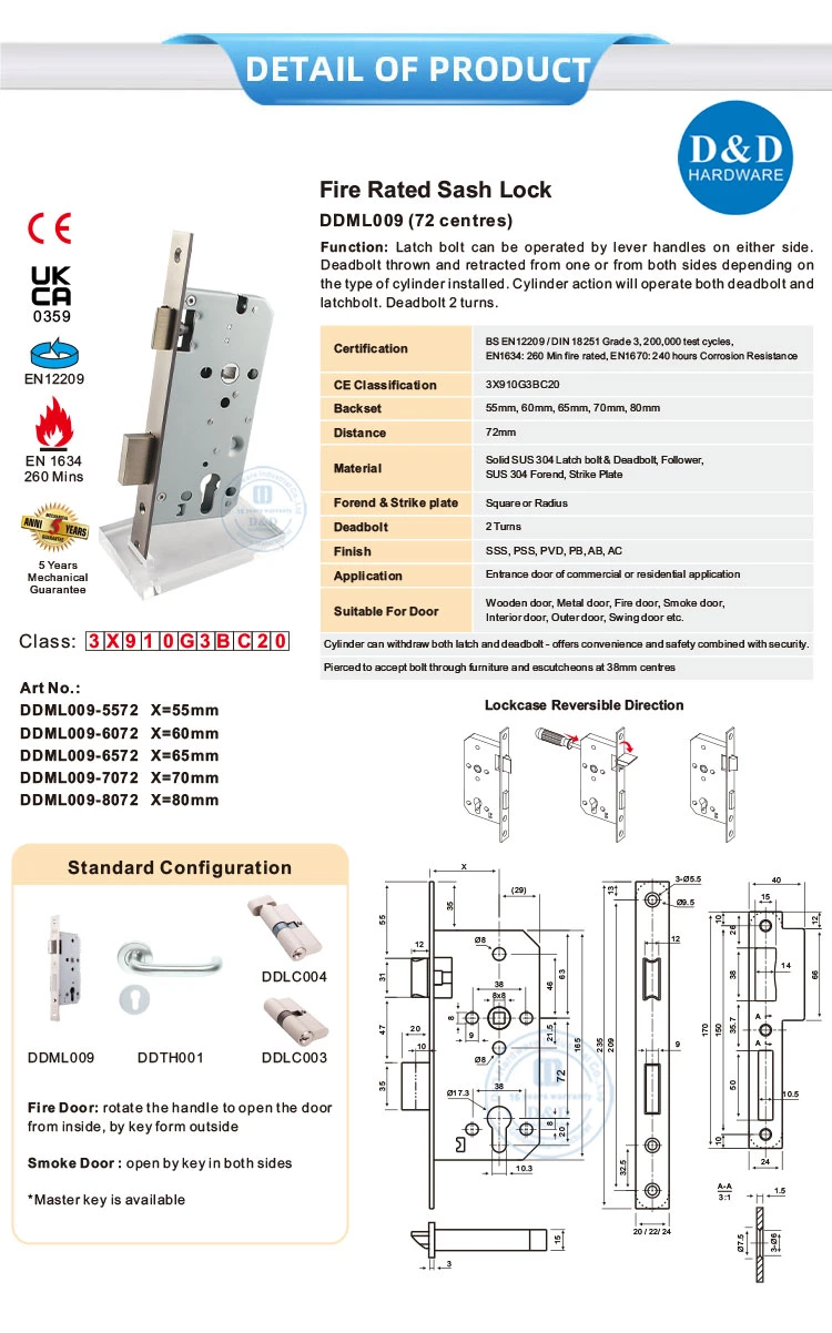 Antique Brass Door Locks with CE Certification for Residential Building