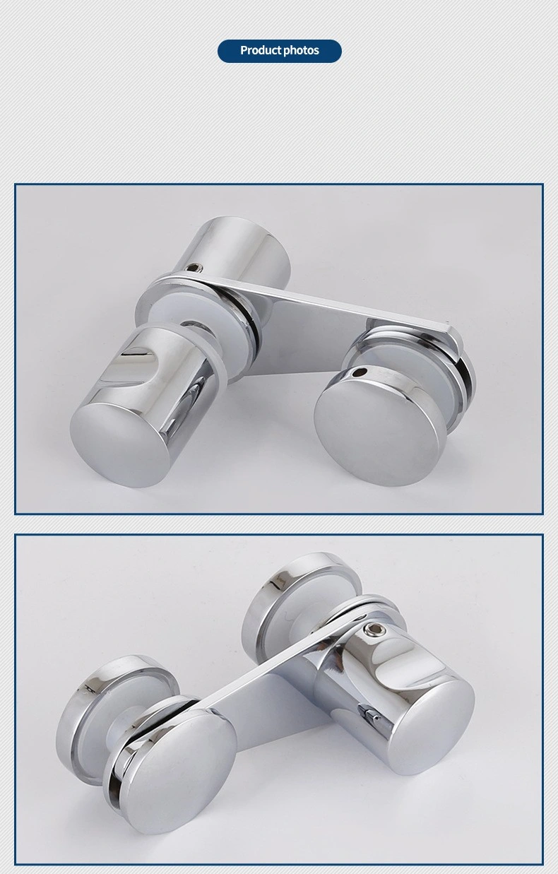 Double Bathroom Small Knob Shower Glass Handle Door Lock Solid Brass Push Pull Door Handle for Glass Doors