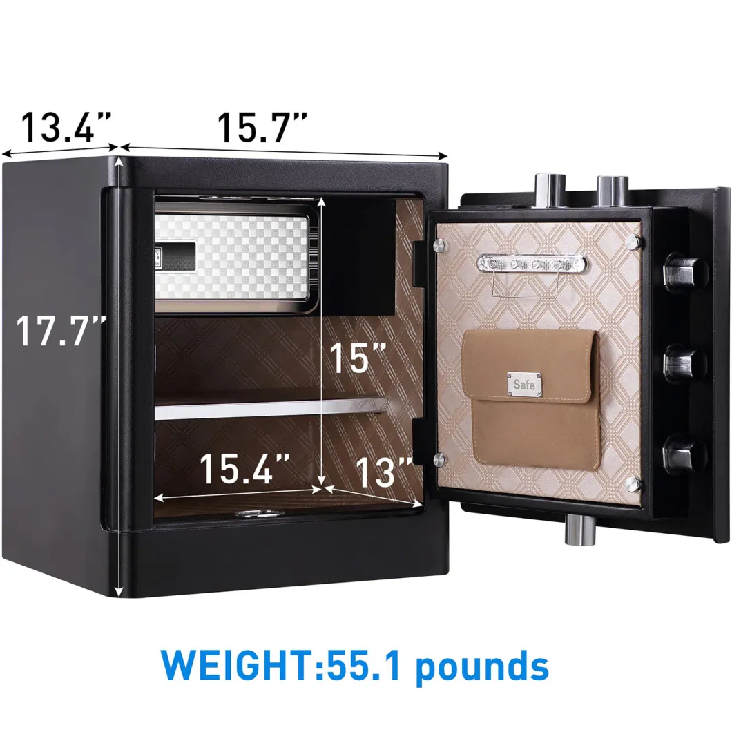 High Security Steel Biometric Fingerprint Office Hotel Home Cabinet Safe